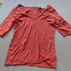 Express lightweight, coral, elbow sleeve sweater